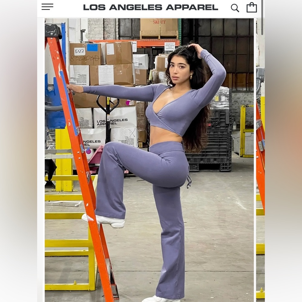 ✨ LOS ANGELES APPAREL FLARE PANTS ✨ - Picture 2 of 8